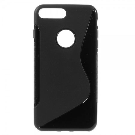 Cover für iPhone 8 Plus / 7 Plus - Handyhülle aus elastische Plastik - S-Shape - schwarz