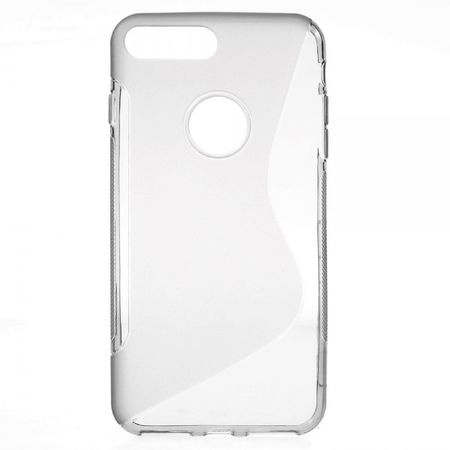 Cover für iPhone 8 Plus / 7 Plus - Handyhülle aus elastische Plastik - S-Shape - grau