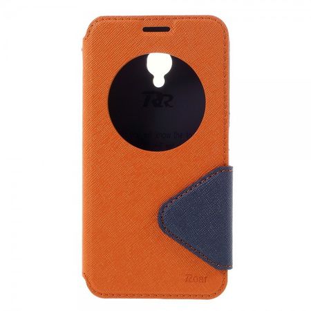 Roar Korea - Handyhülle für Asus Zenfone Go - Case aus Leder - Diary View Series - orange