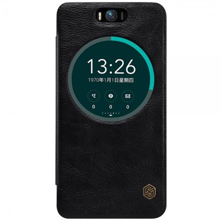 Nillkin - Asus Zenfone Selfie Handyhülle - Cover aus Leder - Qin Series - Smart View - schwarz