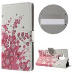 Huawei Honor 5C/GT3 Handyhülle - Case aus Leder - pinke Blumen