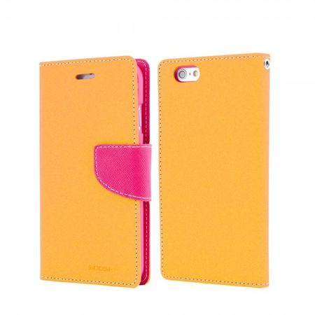 Goospery - Samsung Galaxy Tab 4 8.0 Hülle - Tablet Bookcover - Fancy Diary Series - gelb/pink