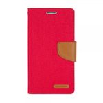 Goospery - Hülle für Samsung Galaxy Note 2  - Bookcover- Canvas Diary Series - rot/camel