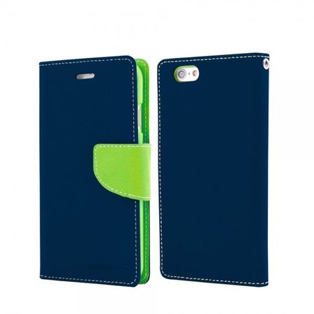 Goospery - Samsung Galaxy Ace 3 Hülle - Handy Bookcover - Fancy Diary Series - navy/lime