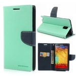 Goospery - Samsung Galaxy Note 3 Hülle - Handy Bookcover - Fancy Diary Series - mint/navy