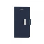 Goospery - Cover für LG G4 - Handyhülle aus Leder - Rich Diary Series - navy/lime