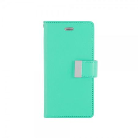 Goospery - Cover für Samsung Galaxy Note 4 - Handyhülle aus Leder - Rich Diary Series - mint/navy