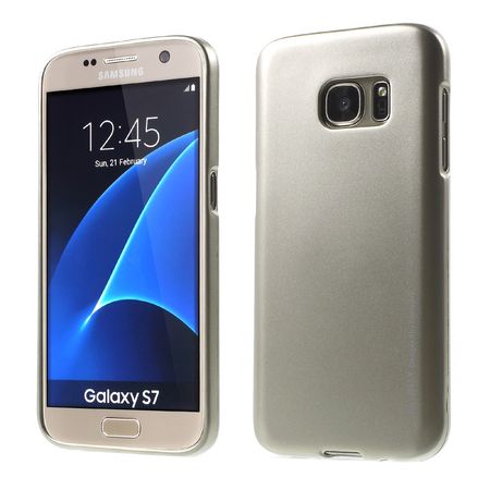 Goospery - Hülle für Samsung Galaxy S7 - Cover aus elastischem Gummi - i Jelly Series - gold
