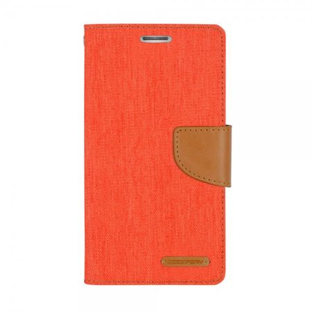 Goospery - Hülle für Samsung Galaxy Note Edge  - Bookcover- Canvas Diary Series - orange/camel