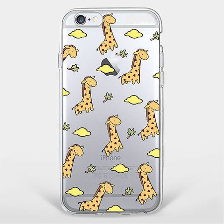 iPhone 6 Plus/6S Plus Handyhülle - TPU Soft Case - süsse Giraffen