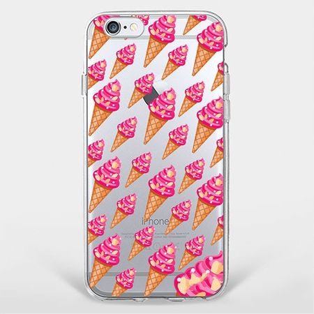 iPhone 5/5S/SE Handyhülle - TPU Soft Case - pinke Eiscreme