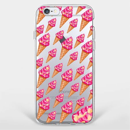iPhone 6 Plus/6S Plus Handyhülle - TPU Soft Case - pinke Eiscreme
