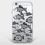 iPhone 6 Plus/6S Plus Handyhülle - TPU Soft Case - schwarze Fische