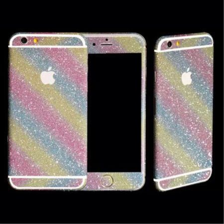 iPhone 6 Plus/6S Plus 3D Skin Full Body Sticker Aufkleber - glitzernd - mehrfarbig