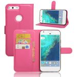 Google Pixel Handy Case - Hülle aus Leder - mit Litchitextur - rosa