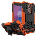 Lenovo K6 Case - Handyhülle aus elastischem und hartem Plastik - ultrarobust - mit Kickstand - orange