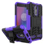 Lenovo K6 Case - Handyhülle aus elastischem und hartem Plastik - ultrarobust - mit Kickstand - purpur