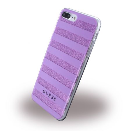 Guess - iPhone 8 Plus / 7 Plus Hülle - Case aus Silikon und TPU Plastik - 3D Stammesmuster - GUHCP7LTRHS - purpur