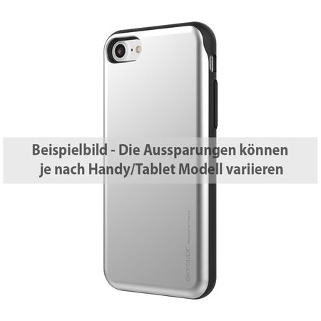 Goospery - iPhone 6 Plus/6S Plus Handyhülle - Case aus Plastik - Sky Slide Bumper - silber/schwarz