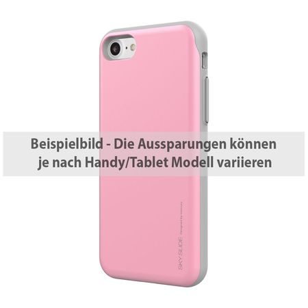 Goospery - Samsung Galaxy S6 Handyhülle - Case aus Plastik - Sky Slide Bumper - pink/grau