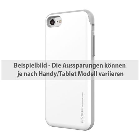 Goospery - Samsung Galaxy S6 Handyhülle - Case aus Plastik - Sky Slide Bumper - weiss/grau