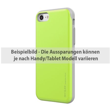 Goospery - Samsung Galaxy S6 Handyhülle - Case aus Plastik - Sky Slide Bumper - lime/grau