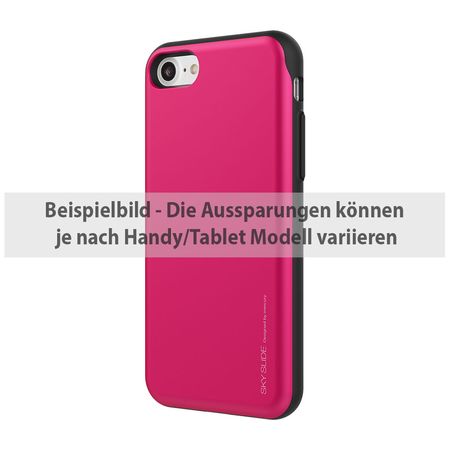 Goospery - Samsung Galaxy A7 (2016) Handyhülle - Case aus Plastik - Sky Slide Bumper - rosa/schwarz