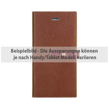 Goospery - Hülle für iPhone 6 Plus/6S Plus - Kunstleder Case - Romance Diary Series - braun/weinrot