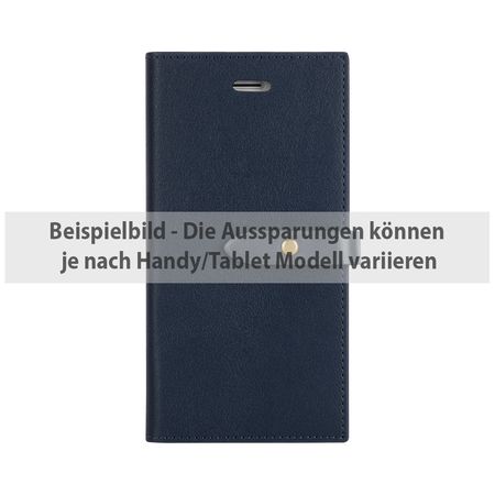 Goospery - Hülle für Samsung Galaxy A7 (2016) - Kunstleder Case - Romance Diary Series - navy/grau