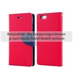 Goospery - iPad 2/3/4 Hülle - Tablet Bookcover - Fancy Diary Series - rot/navy