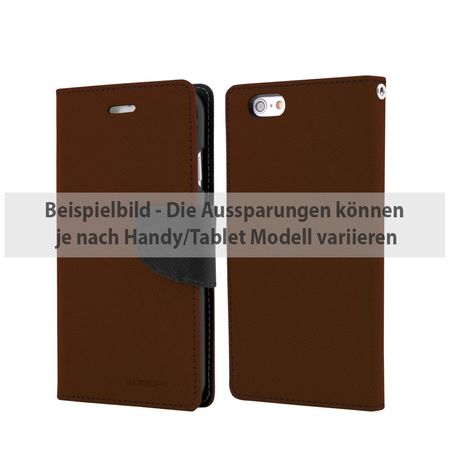 Goospery - iPad 2/3/4 Hülle - Tablet Bookcover - Fancy Diary Series - braun/schwarz