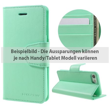 Goospery - LG G5 Handyhülle - Case aus Leder - Sonata Diary Series - mint