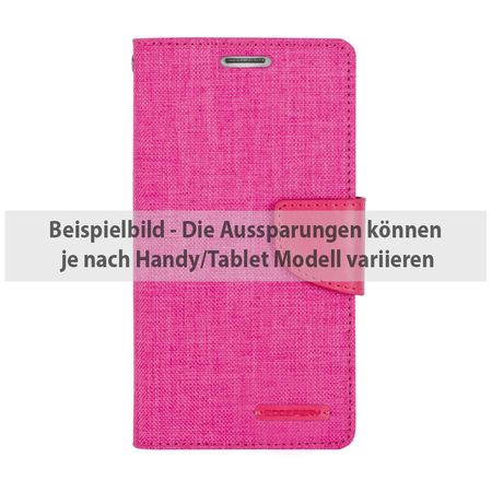 Goospery - Hülle für Huawei P9 - Bookcover- Canvas Diary Series - pink/pink