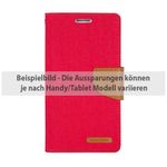 Goospery - Hülle für Sony Xperia X Performance - Bookcover- Canvas Diary Series - rot/camel