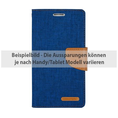 Goospery - Hülle für LG V20 - Bookcover- Canvas Diary Series - blau/camel