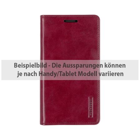 Goospery - Handyhülle für Sony Xperia XA - Case aus Leder - Blue Moon Series - weinrot