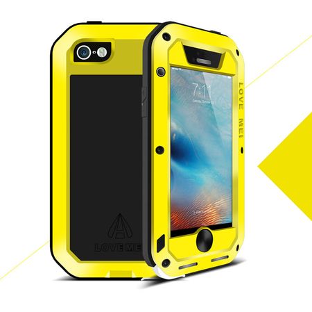 Love Mei - iPhone 5/5S/SE - Ultrarobuste Metall Hülle - Powerful Series - gelb