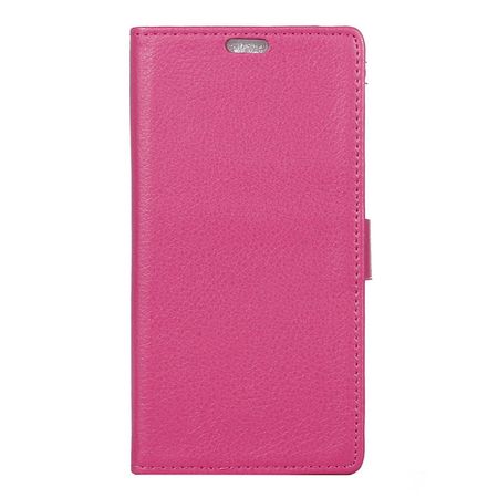 HTC One A9s Handy Case - Hülle aus Leder - mit Litchitextur - rosa