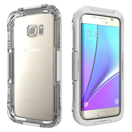 Samsung Galaxy S7 Edge Case - Hülle aus Plastik - bis 24 Stunden und bis max. 10m wasserdicht - weiss