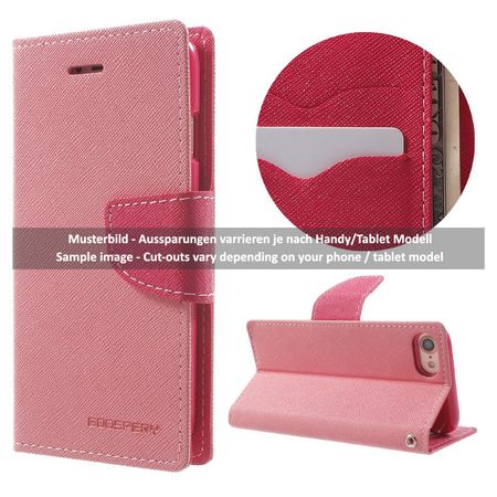 Goospery - Huawei P9 Hülle - Handy Bookcover - Fancy Diary Series - rosa/pink