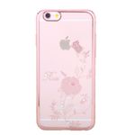 Kingxbar - Hülle für iPhone 6/6S - Plastik Case - Foliflora Series - Rose - Rosegold