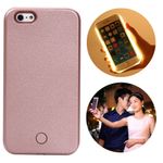 Hülle für iPhone 6 Plus/6S Plus - Case aus Plastik - mit Selfie LED Licht - rosegold