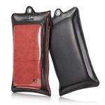 Caseme - Hülle für iPhone 5/5S/SE - Case aus Leder/Plastik - mit abnehmbarem Plastik Cover - rot