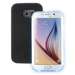 Lumee - Hülle für Samsung Galaxy S6 - Case aus Plastik - mit Selfie LED Licht - schwarz