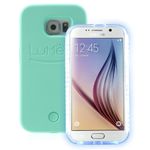 Lumee - Hülle für Samsung Galaxy S6 - Case aus Plastik - mit Selfie LED Licht - grün