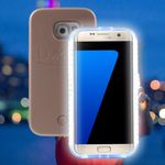 Lumee - Hülle für Samsung Galaxy S7 - Case aus Plastik - mit Selfie LED Licht - rosegold