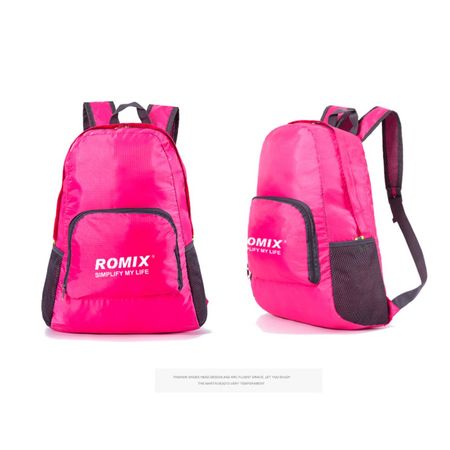 Romix - Ultrahandlicher Rucksack - aus Nylon - spritzwasserfest - rosa