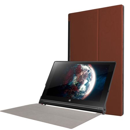 Lenovo Yoga Tab 3 10 Hülle - Leder Smart Case - faltbar - braun