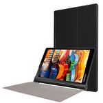 Hülle für Lenovo Yoga Tab 3 10 - Cover aus Leder - mit Standfunktion - schwarz