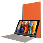 Hülle für Lenovo Yoga Tab 3 10 - Cover aus Leder - mit Standfunktion - orange